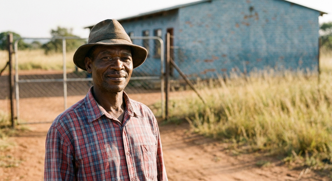 Portrait of Rre Mokwena, long-time community parent